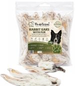 Rabbit Ears with Fur Hair for Dogs 100% Natural Pet Treats Chews for Dogs