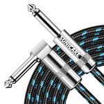 6M Electric Guitar Lead Cord Cable Jacks For Amp Pedals Instrument 6.35mm 1/4"