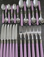 Abert INOX 24 Piece Cutlery Set Vintage Stainless Steel Made In Italy