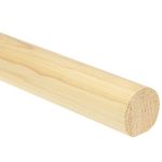 Pine Round Mopstick Handrail 3.6m/54mm Wooden Stair Rail