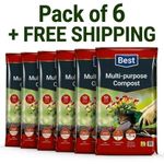 300L Peat Free Multi Purpose Compost 6 Bags Garden Soil Plants Pots Bulk Bags