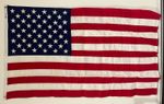 Vintage Cotton American Flag, Sewn Stars 