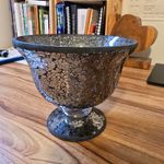 Striking Mosaic Glass Mirror bowl/candle holder by Febland (H x W 14 x 16.5cm)