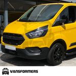 Ford Transit Custom MK1 Facelift 2018+ Wheel Arch Trims Fender Flares Matt Black