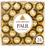 PERSONALISED FERRERO ROCHER BOX STICKER  LABEL - ANY NAME - XMAS - BIRTHDAY