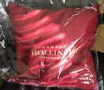BOLLINGER CHAMPAGNE  EMBROIDERED  CUSHION RED  COLOURWAY 38x38cm  BRAND NEW 