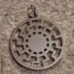 Chrome Pagan Black Sun Pendant - 30mm diameter 