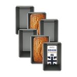6x Samuel Groves Mini Loaf Tins Teflon Non Stick Tin Mini Cake Bake Pastry Bread