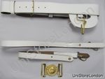 Belt Sword Belt White Leather Long & Short Slings With Brass Fitting R1193