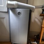 Amcor Portable Air Conditioner Single Hose Exhaust, Silver/Black Floor Unit