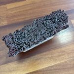 Vintage Hand Carved Wooden Indian Fabric Stamp Textile Block Wallpaper pattern