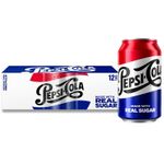 Pepsi Real Sugar Cola 355ml x12 Cans American USA Imported Drink