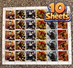 Ten Sheets Of 30 1st Class Letter DC Postal Stamps Job Lot (Total 300)
