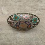 Enamel Brass Cut Out Bowl - Boho - Vintage - Hippy - Persian