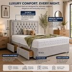 PLUSH DIVAN BED SET WITH LUX MATTRESS AND HEADBOARD 3FT 4FT 4FT6 Double 5FT King