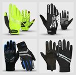 Men's Cycling Gloves Windproof Gel Padded Touchscreen  Full Finger Biking Gloves