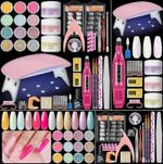 Professional Acrylic Nail Kit for Beginners with UV Light and Accessories