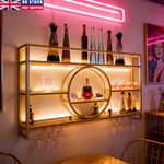 LED Wine Rack Wall Mounted with Glass Floating Bar Shelves RBG 100/120/140CM 