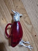 silver plate and glass minature claret jug/decanter