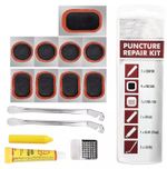 15 PC Bicycle Cycle Tyre Repair Kit Bike Tube Puncture Patch Lever Spanner Glue