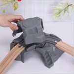 Plastic Grey Double Tunnel Wooden Train Track Accessory for Toy Trains