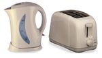 Quest Kettle 1.7L + Toaster 2 Slice Cream Low Wattage Caravan Motorhome Boat Van