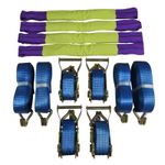 Car Transporter Wheel Strap Set 35MM x 6M (X2 or X4 Trailer Recovery Soft Link)