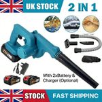 Cordless Leaf Blower 2-in-1 Leaf Blower & Vacuum with 2 Battery & Charger 🔥
