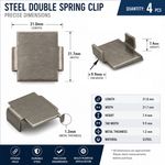 Shelf Clips Replaces Bisley 8589 for 2 Door Cupboard & Tambour Set of 4 S-Steel