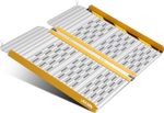LIEKUMM Foldable Wheelchair Ramp Aluminium 61x73cm 300kg Load Yellow