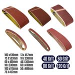 Sanding Belts Power File Belt Sander All Sizes Grits Coarse Fine Aluminium Oxide