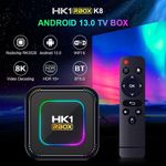 HK1 Android TV Box 16/32/64GB Ultra HD 8K HDMI Dual WIFI Media Player NEW UK