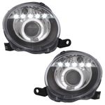 For Abarth 500 Headlights Black Upgrade Chrome LED DRL 595 695 Model 2008-2015