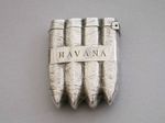 Victorian Novelty Silver Havana Cigar Vesta Case. William Neale, Birmingham 1887