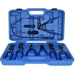 9Pc Hose Clamp Pliers Kit Swivel Jaw, Flat & Angled Band Clip Removal Tool