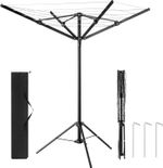 4 Arm Rotary Washing Line Freestanding Portable Airer Foldable Laundry Dryer 16m