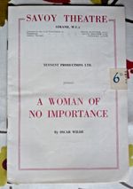Savoy Theatre Programme A Woman Of No Importance Oscar Wilde 1953