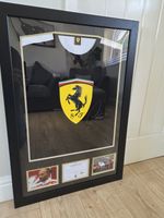 F1 Ferrari Lewis Hamilton Signed Teeshirt Framed With Coa