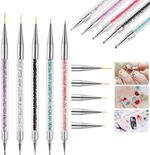 5 Pcs Nail Art Brushes Nail Dotting Tool Nail Art Tools 2 in 1 Nail Art Tool Set