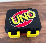 UNO Card Holder Plastic Storage Carry Case Box - Black/Red/Yellow