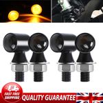 4x Motorcycle Indicators Mini LED Turn Signal Light Signal Indicator Light Amber