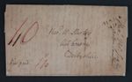 Pre Stamp 1820 Thame, Oxon to Asbourne, Derbyshire. Rare THAME 49 mileage mark