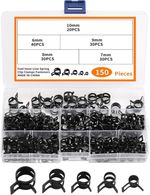 150 Pcs Spring Hose Clamps 6-10mm Fuel Water Air Tubes