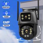 1/4X6MP HD IP Camera CCTV PTZ Outdoor Wireless WiFi Night Vision IR Security Cam