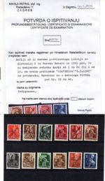 Yugoslavia Slovenia 1945 - complete set with overprint - certificated MNH