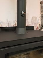 Stove and flue collar.Fire cement/Fire rope cover plate improve stove appearance