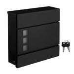 Lockable Mailbox with Viewing Viewing Panels Weather-Resistant for Entryway