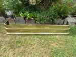 Antique Vintage Brass Fire Fender, Fireplace Fender