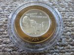 LAS VEGAS PLAZA  MOUNT RUSHMORE $10 DOLLAR GAMING TOKEN .999 SILVER (RARE)