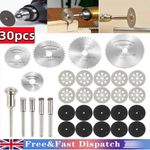 30pcs Diamond Cutting Discs Wheel Saw Blade Set Drill Bit For Dremel Rotary Tool